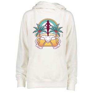 Beer Lover Beach Paradise Womens Funnel Neck Pullover Hood