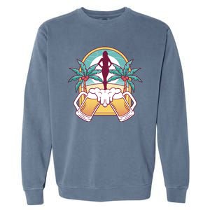 Beer Lover Beach Paradise Garment-Dyed Sweatshirt