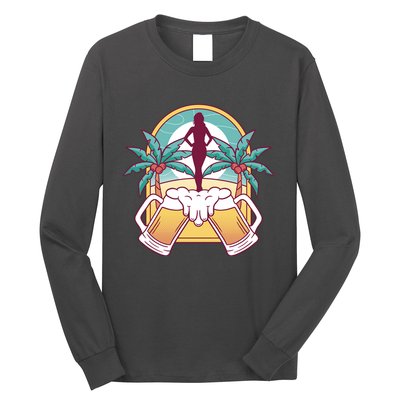 Beer Lover Beach Paradise Long Sleeve Shirt