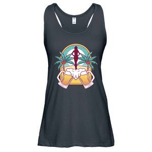 Beer Lover Beach Paradise Ladies Essential Flowy Tank