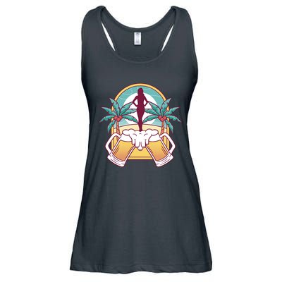 Beer Lover Beach Paradise Ladies Essential Flowy Tank