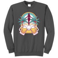 Beer Lover Beach Paradise Tall Sweatshirt