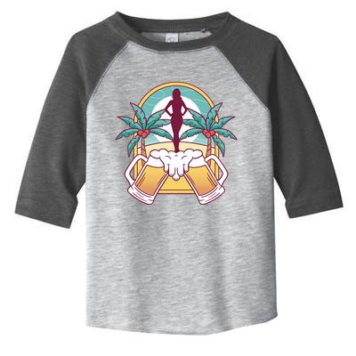 Beer Lover Beach Paradise Toddler Fine Jersey T-Shirt