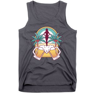 Beer Lover Beach Paradise Tank Top