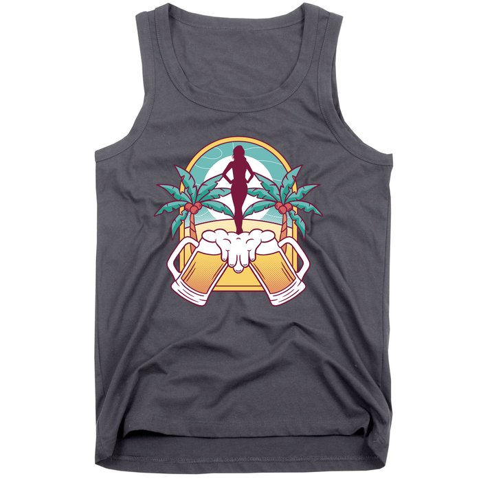 Beer Lover Beach Paradise Tank Top