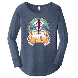 Beer Lover Beach Paradise Women's Perfect Tri Tunic Long Sleeve Shirt