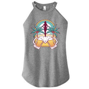 Beer Lover Beach Paradise Women's Perfect Tri Rocker Tank