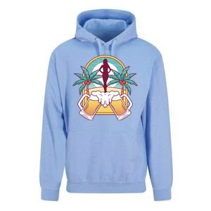 Beer Lover Beach Paradise Unisex Surf Hoodie