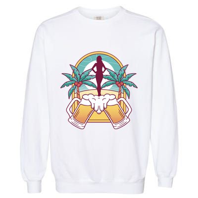 Beer Lover Beach Paradise Garment-Dyed Sweatshirt