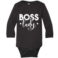 Boss Lady Baby Long Sleeve Bodysuit