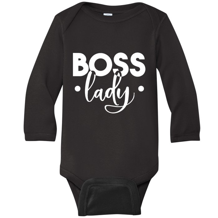 Boss Lady Baby Long Sleeve Bodysuit