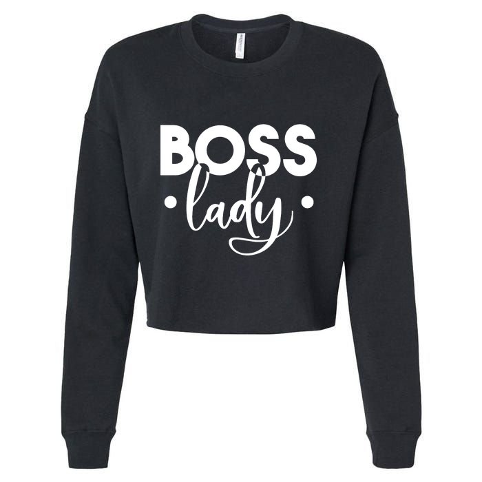 Boss Lady Cropped Pullover Crew