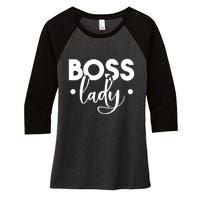 Boss Lady Women's Tri-Blend 3/4-Sleeve Raglan Shirt