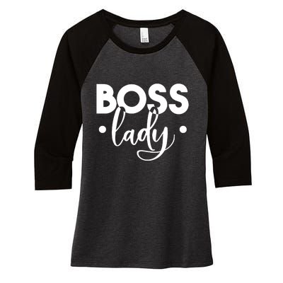 Boss Lady Women's Tri-Blend 3/4-Sleeve Raglan Shirt