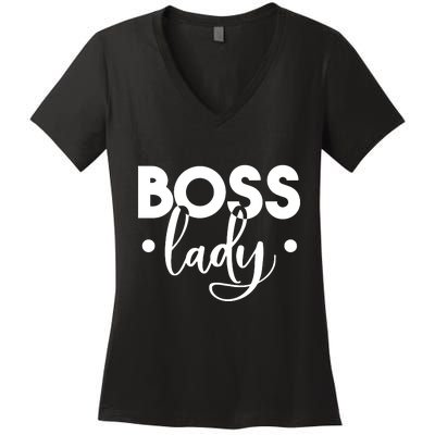 Boss Lady Women's V-Neck T-Shirt