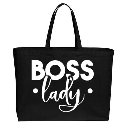 Boss Lady Cotton Canvas Jumbo Tote