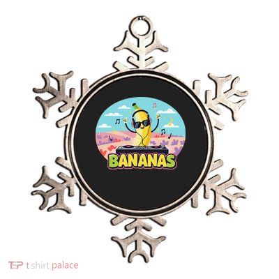 Bananas Lovers Coquette Bow Graphic Art Women Metallic Star Ornament