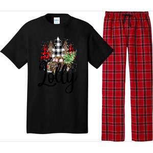 Blessed Lolly Christmas Truck Grandma Gift Pajama Set