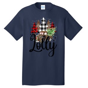 Blessed Lolly Christmas Truck Grandma Gift Tall T-Shirt