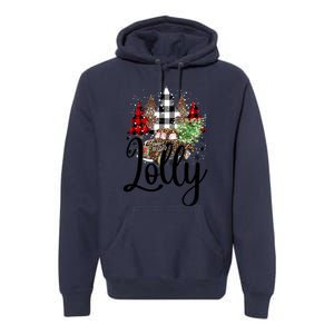 Blessed Lolly Christmas Truck Grandma Gift Premium Hoodie