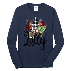 Blessed Lolly Christmas Truck Grandma Gift Tall Long Sleeve T-Shirt