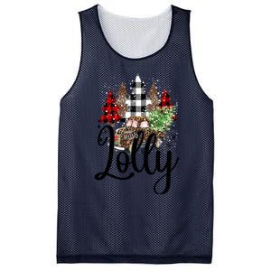 Blessed Lolly Christmas Truck Grandma Gift Mesh Reversible Basketball Jersey Tank