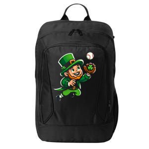 Baseball Leprechauns Catcher Saint PaddyS Shamrock Irish Cool Gift City Backpack