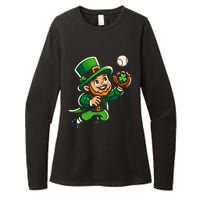 Baseball Leprechauns Catcher Saint PaddyS Shamrock Irish Cool Gift Womens CVC Long Sleeve Shirt