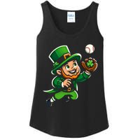 Baseball Leprechauns Catcher Saint PaddyS Shamrock Irish Cool Gift Ladies Essential Tank