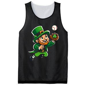 Baseball Leprechauns Catcher Saint PaddyS Shamrock Irish Cool Gift Mesh Reversible Basketball Jersey Tank