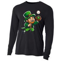 Baseball Leprechauns Catcher Saint PaddyS Shamrock Irish Cool Gift Cooling Performance Long Sleeve Crew