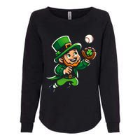 Baseball Leprechauns Catcher Saint PaddyS Shamrock Irish Cool Gift Womens California Wash Sweatshirt