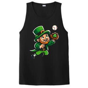 Baseball Leprechauns Catcher Saint PaddyS Shamrock Irish Cool Gift PosiCharge Competitor Tank