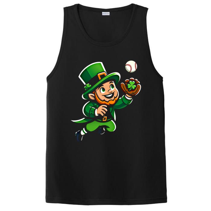 Baseball Leprechauns Catcher Saint PaddyS Shamrock Irish Cool Gift PosiCharge Competitor Tank