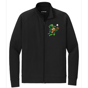 Baseball Leprechauns Catcher Saint PaddyS Shamrock Irish Cool Gift Stretch Full-Zip Cadet Jacket