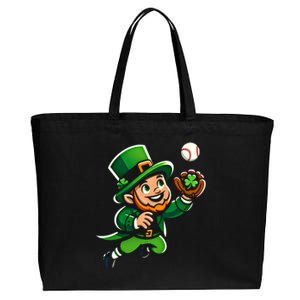 Baseball Leprechauns Catcher Saint PaddyS Shamrock Irish Cool Gift Cotton Canvas Jumbo Tote