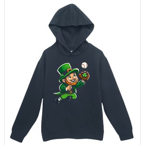 Baseball Leprechauns Catcher Saint PaddyS Shamrock Irish Cool Gift Urban Pullover Hoodie