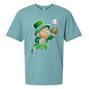 Baseball Leprechauns Catcher Saint PaddyS Shamrock Irish Cool Gift Sueded Cloud Jersey T-Shirt