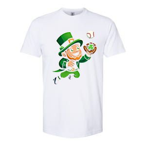 Baseball Leprechauns Catcher Saint PaddyS Shamrock Irish Cool Gift Softstyle® CVC T-Shirt