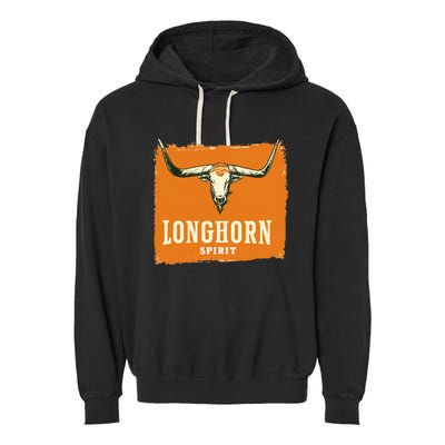 Beautiful Longhorn Costume For Texan Spirit Fans Garment-Dyed Fleece Hoodie