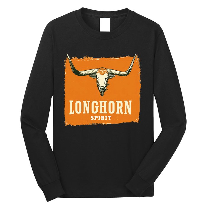 Beautiful Longhorn Costume For Texan Spirit Fans Long Sleeve Shirt