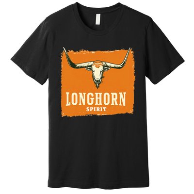 Beautiful Longhorn Costume For Texan Spirit Fans Premium T-Shirt