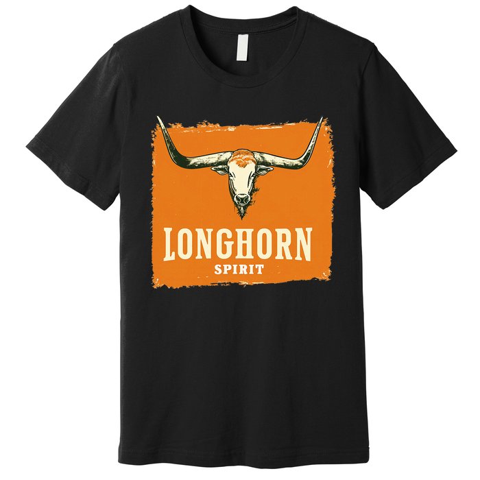 Beautiful Longhorn Costume For Texan Spirit Fans Premium T-Shirt