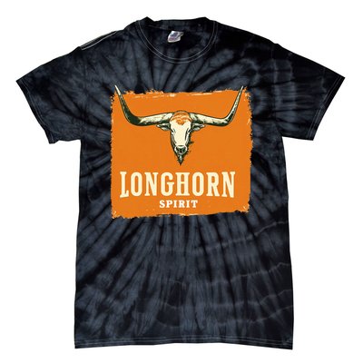 Beautiful Longhorn Costume For Texan Spirit Fans Tie-Dye T-Shirt