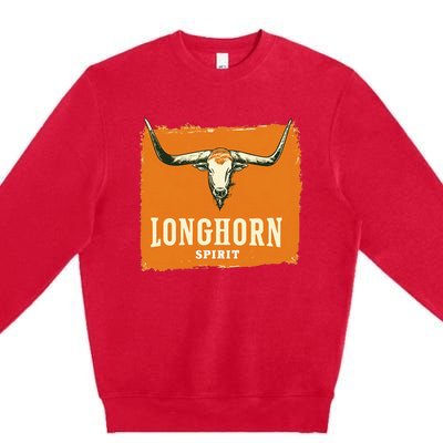 Beautiful Longhorn Costume For Texan Spirit Fans Premium Crewneck Sweatshirt