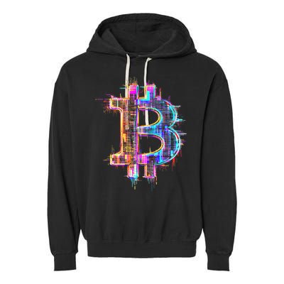 Bitcoin Logo Crypto Trader Investor Cryptocurrency Btc Garment-Dyed Fleece Hoodie