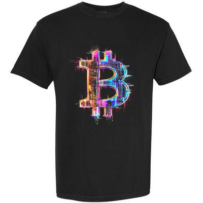 Bitcoin Logo Crypto Trader Investor Cryptocurrency Btc Garment-Dyed Heavyweight T-Shirt