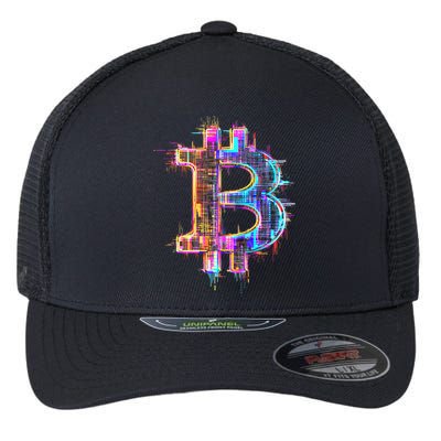 Bitcoin Logo Crypto Trader Investor Cryptocurrency Btc Flexfit Unipanel Trucker Cap