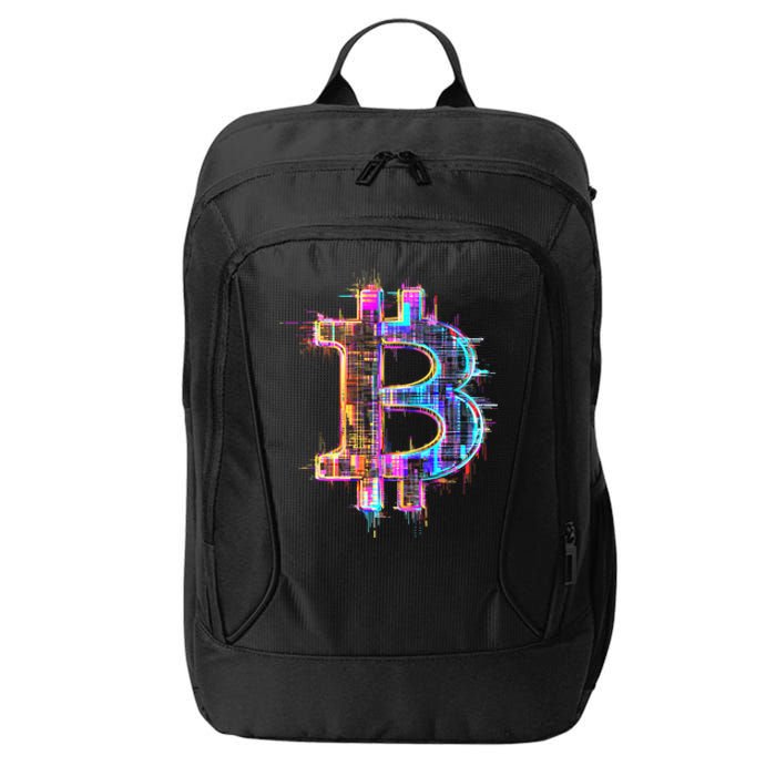 Bitcoin Logo Crypto Trader Investor Cryptocurrency Btc City Backpack