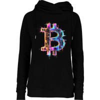 Bitcoin Logo Crypto Trader Investor Cryptocurrency Btc Womens Funnel Neck Pullover Hood